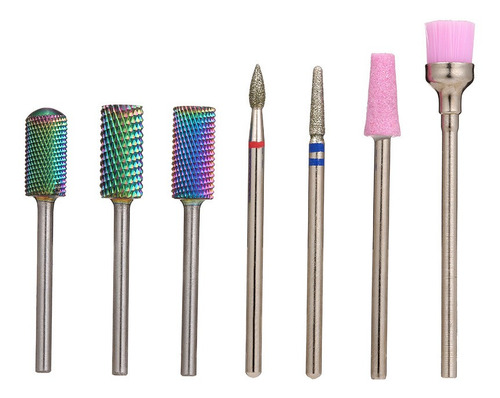 Juego De 7 Brocas Para Uñas De Carburo De Tungsteno Para Man
