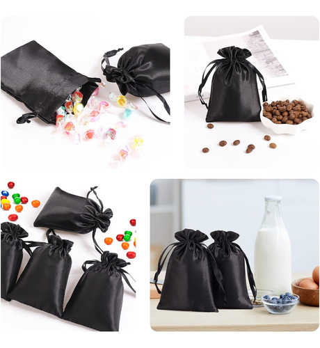 Bolsas De Regalo De Satén Con Cordón, Bolsas De Cordón De 6