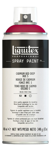 Tinta Spray Base Água Liquitex 400ml 5311 Cad Red Deep Hue 5