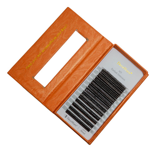 Cílios Decemars Efeito Volume Egípcio 6d Fios W Marrom Cor 0.07 D Mix 8-12 Mm