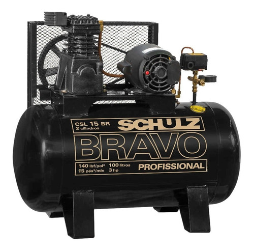 Compressor Ar 15pcm Biv 100lts Bp Mono Bravo Csl15br Schulz
