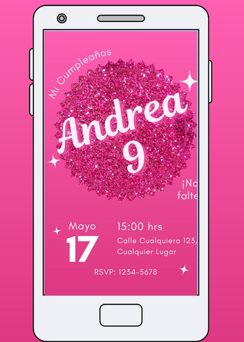 Invitación Digital Barbie Personalizada