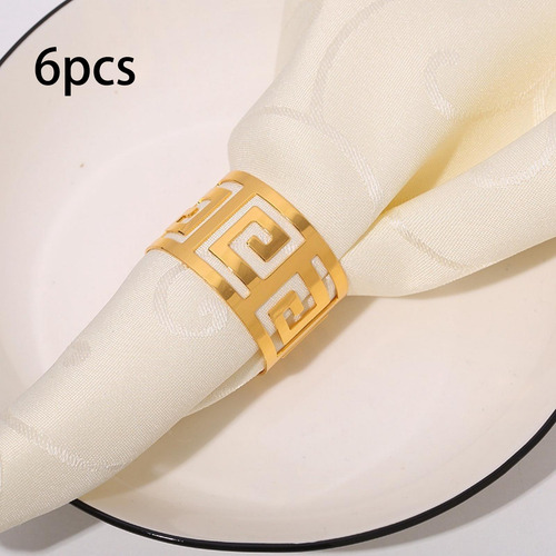 3 X 6 Uds Servilleteros De Cena Servilleteros Dorado