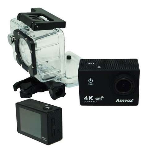 Câmera Digital 4k Adc 840 Amvox Com Case A Prova D´água