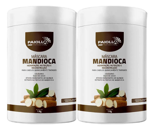 Kit 2 Máscara Hidratante Paiolla Mandioca 1kg