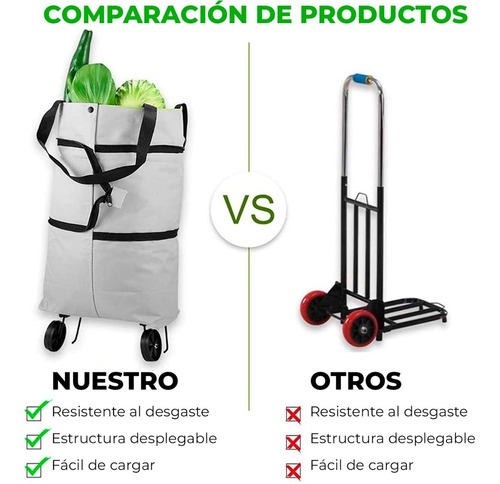 Imagen 2 de 5 de Bolsa Para Super Con Rueditas Varios Modelos Kipro Bag2021