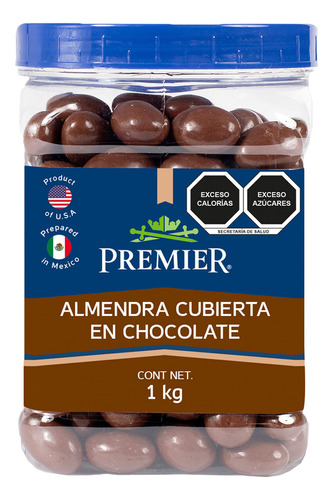 Almendra de almendras cubiertas con chocolateenchocolatada Grupo Premier Almendra Chocolate 1 kg 