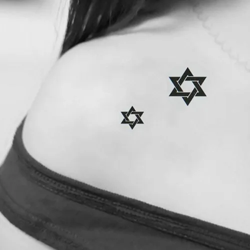 Yesallwas Lindo Negro Cielo Con Luna Estrellas Tatuaje Para
