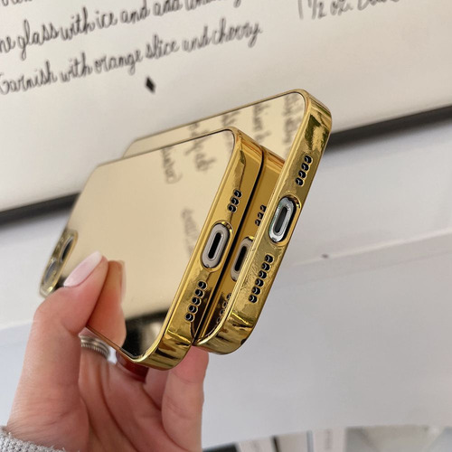 Funda Protectora Acrílica Efecto Espejo Para iPhone X Xs Max Xr 11 12 13 14 15 16 Pro Max 14plus 15plus 16plus