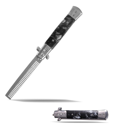 Switchblade - Peine De Acero Inoxidable, 3 Colores, Diseo De