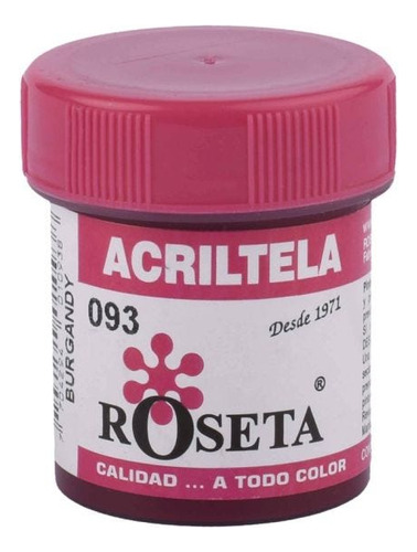 Acriltela Mate Burgandy De 30 Centimetros Cubicos Roseta