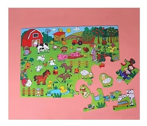 Imagen 2 de 3 de Puzzle Rompecabezas Infantil La Granja 28 Piezas - Playking