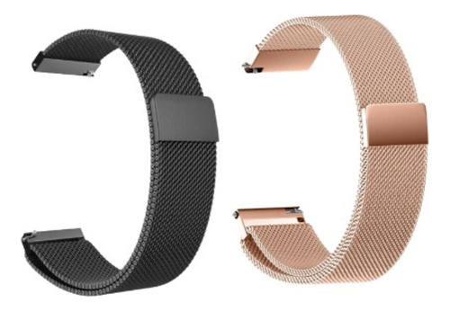 Kit Pulseira 22mm Magnética Compatível Relógio E Smartwatch