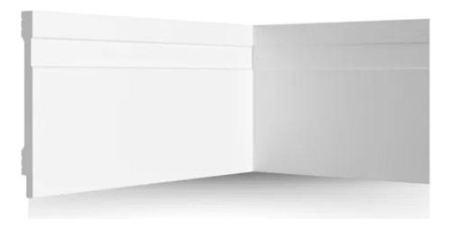 Barras De Rodapé Poliestireno 10cm Frisado Branco Kit C/ 30