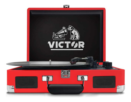 Tornamesa VICTOR AUDIO VICTOR AUDIO rojo con Bluetooth 110V/220V