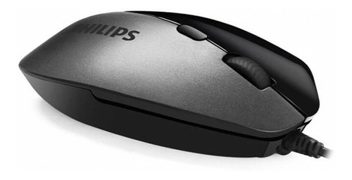 Mouse Philips Usb - Ótico Infravermelho 2400 Dpi Ergonomico Cor Preto
