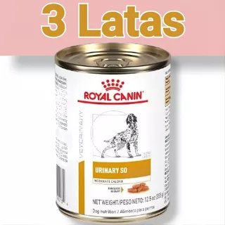 3 Latas De Royal Canin Urinary So Moderate Calorie De 355g