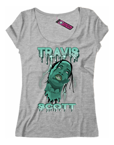 Remera Mujer Travis Scott Rap 5 Dtg Premium