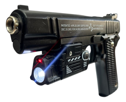 Pistola Metalica Colt -q11b Linterna Laser Airsoft Paintball