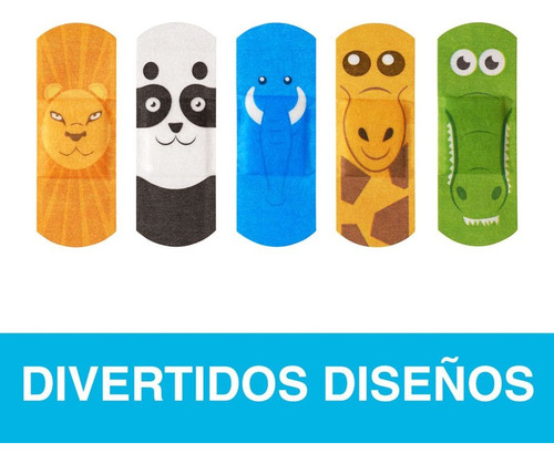 Venditas Impermeables 3m Nexcare Diseño Animales 12 Piezas