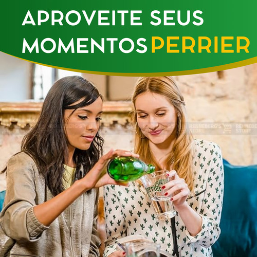 Água Mineral Importada Perrier Gaseificada 330ml 4 Unidades