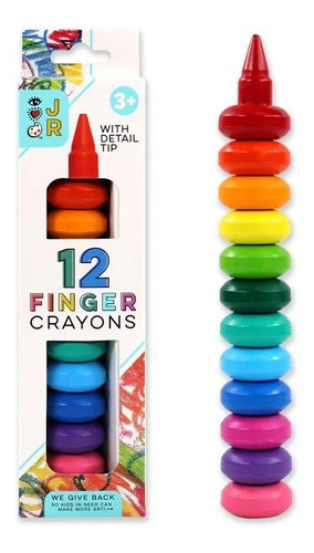 Creyones De Dedo Para Niños 12pk I Heart Art 