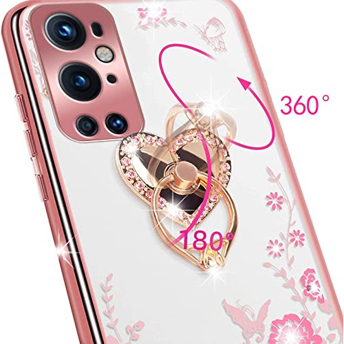 Funda Para Oneplus 9 Pro Rosa Dorado Plastico