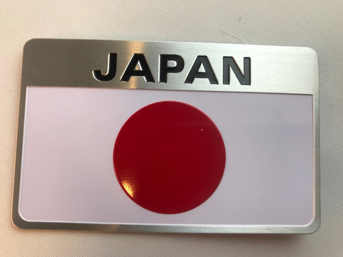 Emblema Insignia Autoadhesiva Japon Aluminio 8cmx5cm J104