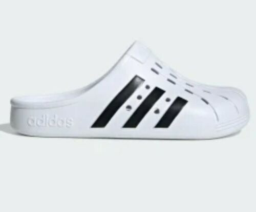Nuevo adidas Adilette Clog Blanco Hombre Talla 9 Unisex S...