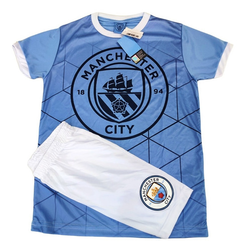 Conjunto Manchester City Oficial - 2x1 Camisa + Bermuda