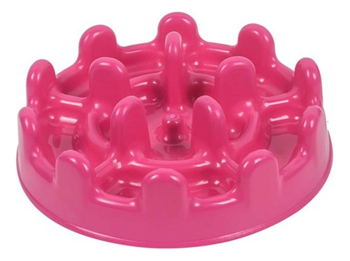 Comedero para perros Pet Games Slow Pet Fit, minicachorros y gatos, color rosa