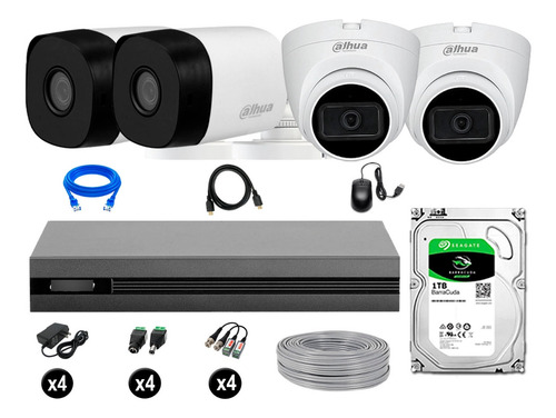 Cámaras Seguridad Dahua Kit 4 Full Hd 02 Cámaras Audio 1tb