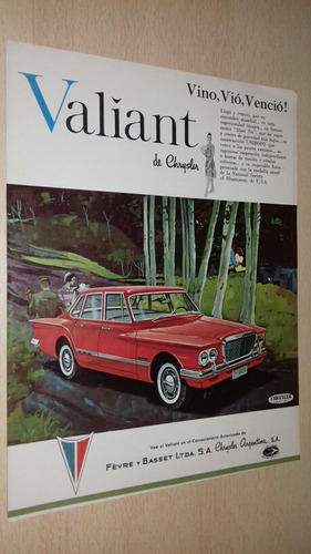 P371 Clipping Publicidad Automovil Valiant Año 1963