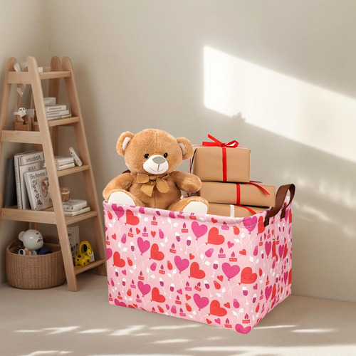 Cesta De Pascua Grande Con Corazón Para Regalos