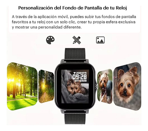 Reloj Inteligente Smartwatch Dama Moderno Rosa Oro Blanco Mesh Rosa/oro Rosa Oro