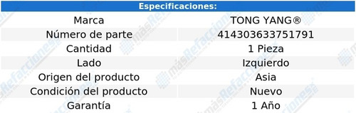 (1) Marco Radiador Izquierdo Tong Yang Aveo Del 2019 Al 2020