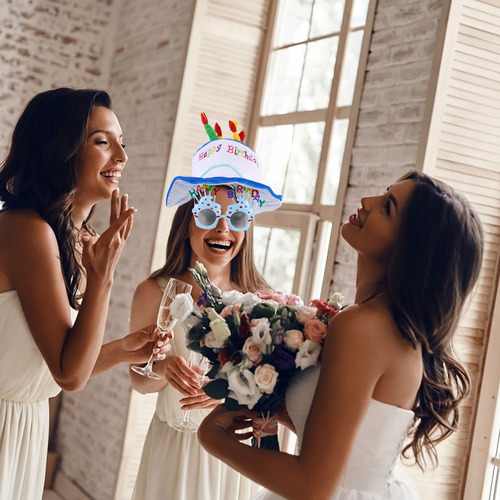 1 Juego De Gorro De Fiesta De Cumpleaños Y Gafas Divertidas