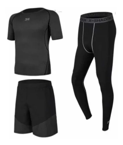 Buyjya Ropa Deportiva Hombre Gym 5p Compresión Conjunto