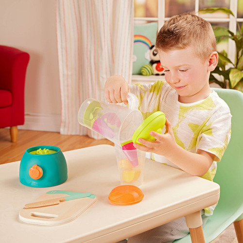 Juego Licuadora Infantil Con Frutas Velcro Battat