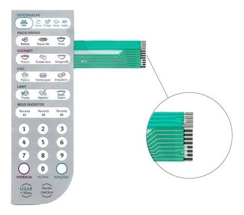 Membrana Microondas Generico Compativel Mef41 Mef 41 Teclado