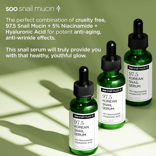 So Snail Mucin 97.5% Snail Mucin Serum - Korean Niacinamida