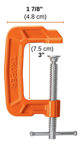 Prensa Tipo C Nodular Carpintero 3 PuLG Truper Pack 2 Unid.