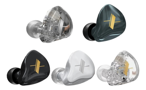 Auriculares Kz Edx Hifi Gamer Sin Lag Con Microfono Color Azul Petróleo