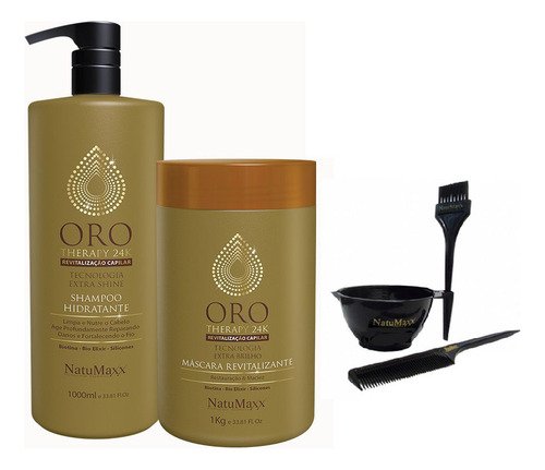 Natumaxx Oro Therapy 24k Shampoo + Máscara Revitalizante