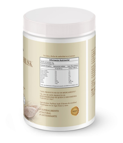 Imagen 2 de 4 de Psyllium Husk Plantago Premium 1 Kg.