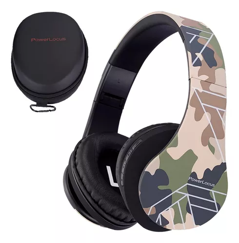 PowerLocus Auriculares Bluetooth sobre la oreja, auriculares inalámbricos  estéreos plegables inalámbricos y con cable con micrófono integrado, micro