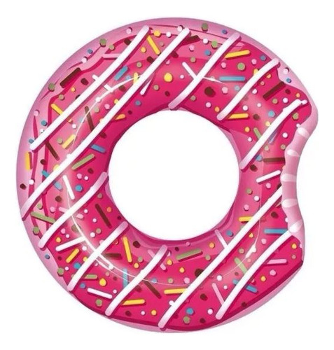 Boia Circular Donuts Rosa 107cm Rosquinha Até 75 Kg