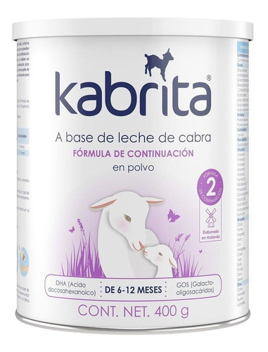 Fórmula infantil em pó sem glúten Ausnutria BV Kabrita 2 en lata de 1 de 400g - 6  a 12 meses