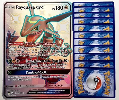 Carta Pokémon Lendário Rayquaza Gx Destinos Ocultos