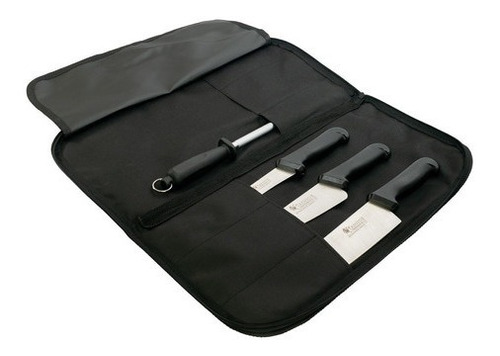 Set Cuchillos Cocina Trento + Chaira Y Funda Portable Chef